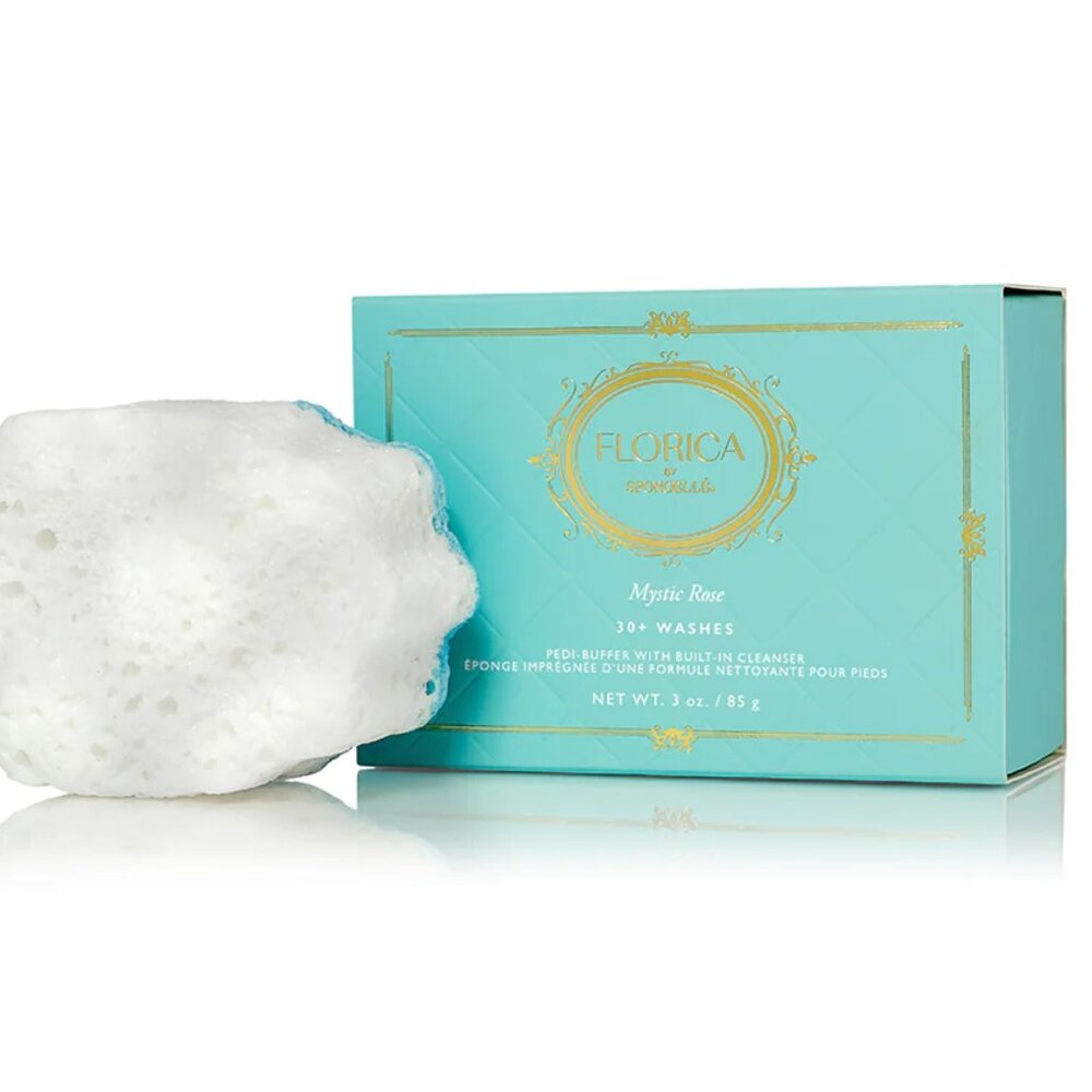 NEW Spongelle Mystic Rose Pedi Buffer | Florica Foot Scrubber Exfoliate NIB